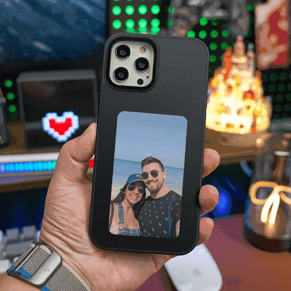 DIY E Ink Screen Smart Display Phone Case For IPhone 15 NFC At Will 